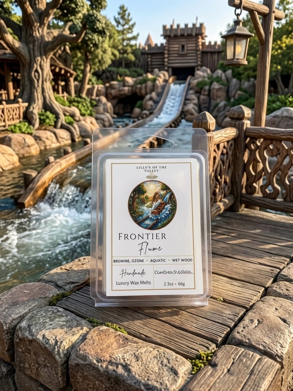 Handmade Luxury Wax Melts Frontier Flume Scented - Coconut Apricot Soy Wax
